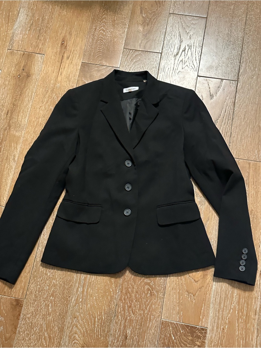 Calvin Klein Black Women's Tailored 3-Button Blazer